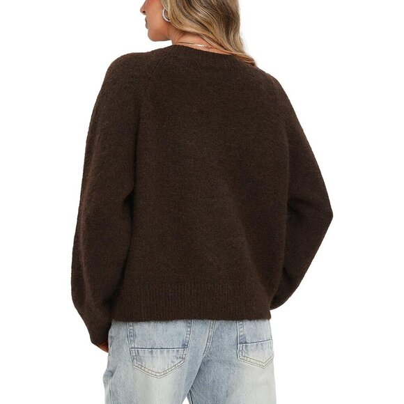 Womens Lightweight Knit Cardigan Sweater Long Sleeve Button Casual Fall - Picture 2 of 5